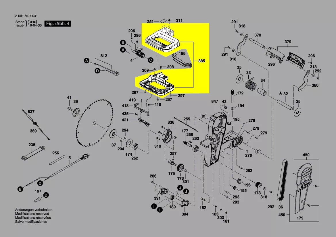 poignée porte interrupteur réf. 1 609 B06 237 Bosch